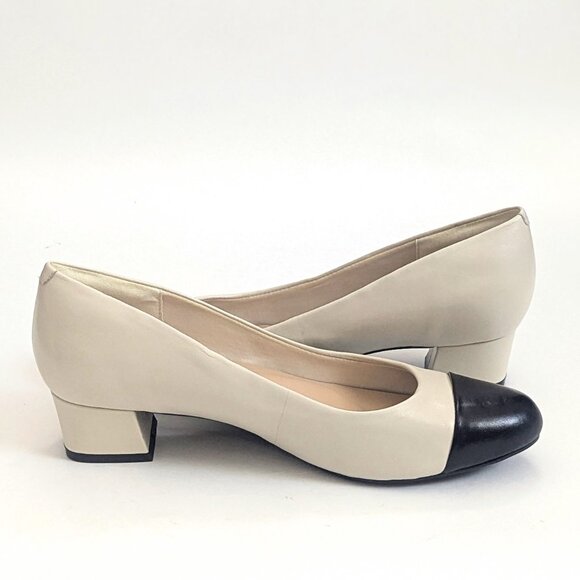 Easy Spirit Womens Lucinda Two Tone Heeled Ballet Pump Shoes Ivory Sz 8.5 NWOT - Picture 8 of 14